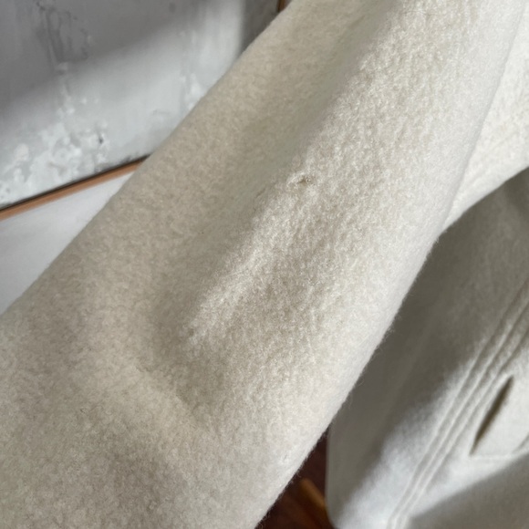 J Crew Italian Boiled Wool Ivory Coat - Picture 2 of 5